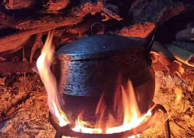 Traditional kitchen at Phensong Homestay