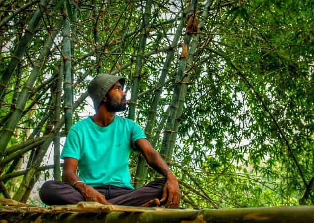 Campsite inside bamboo forest at Mangalgunj 