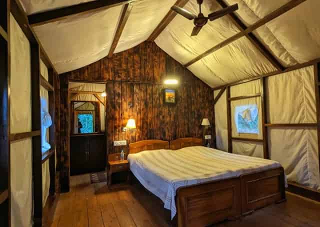 Family Tent Interior at Umiam Lake Eco Stay