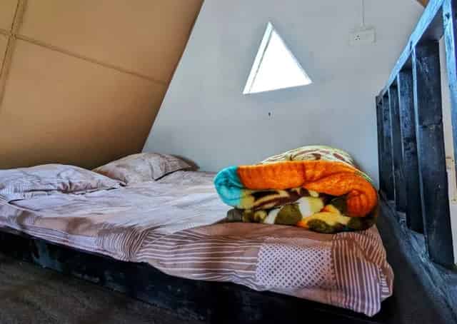 Room interior at Mawphlang camping ground