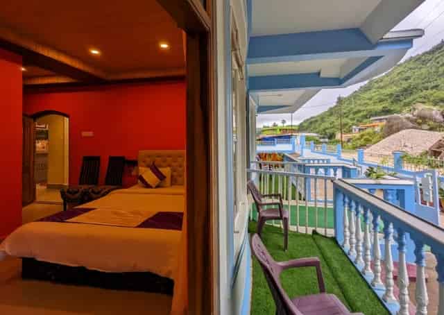 View from room at Umtyngar riverside resort