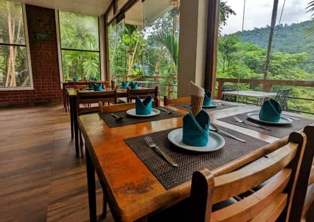 Dining place at Dawki Eco stay