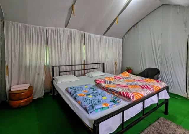 Tent interior at Sangti Guest Inn