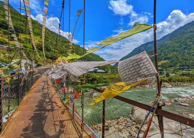 Hanging Bridge near Dirang Eco Stay