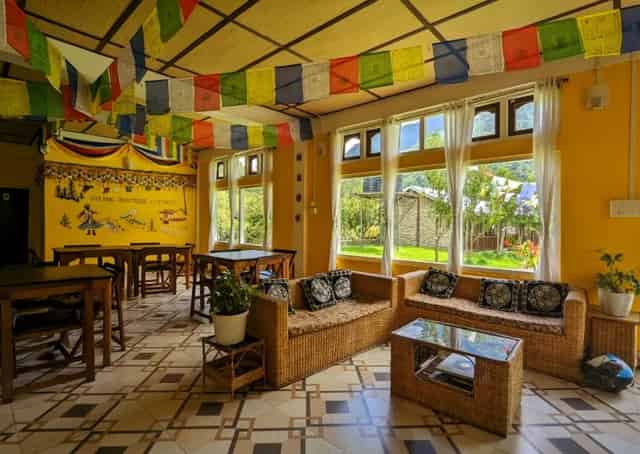 Seating area at Dirang Eco stay