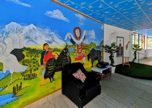 Hall room at Nuranang Falls Resort, Tawang