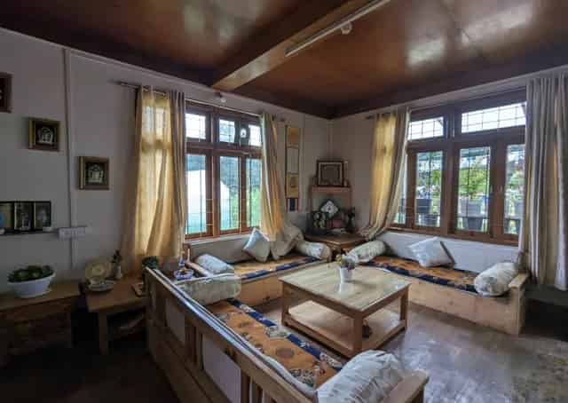 Seating area at Tawang Homestay