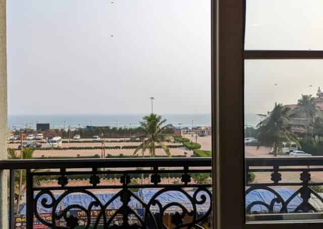 Beach View From Room at  Puri Guest Inn