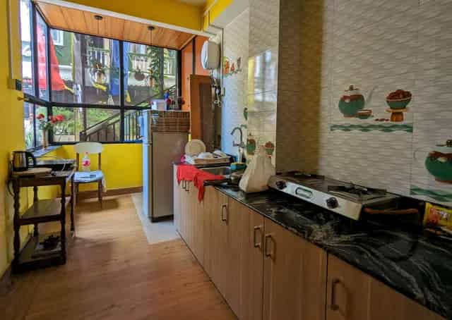 Kitchen Are at Gangtok Homestay