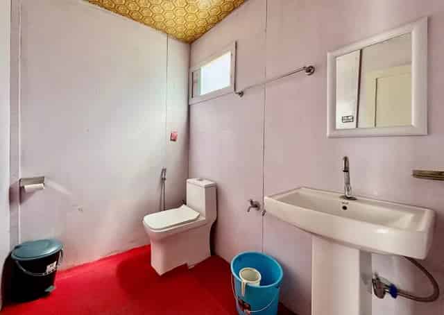 Washroom for family rooms at Pangong Glamping ground 