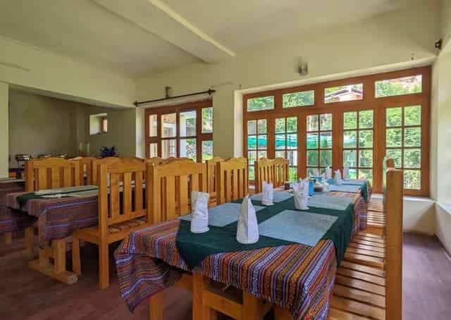Indoor dining area at Aryan Valley Retreat