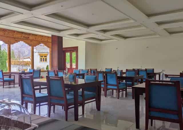 Dining and seating area at Alchi Retreat