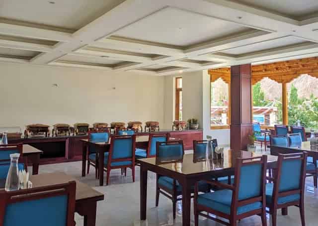 Dining and seating area at Alchi Retreat