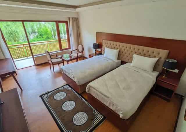 Deluxe double room interior at Alchi Retreat
