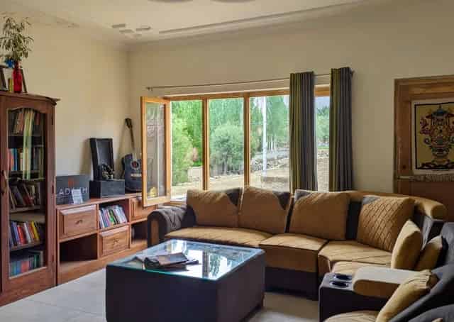 Seating area at Leh Retreat