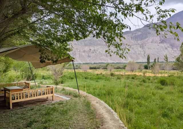 Outdoor seating area at Tiggur Retreat