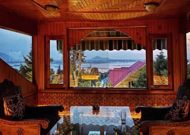 Seating area at Srinagar Homestay
