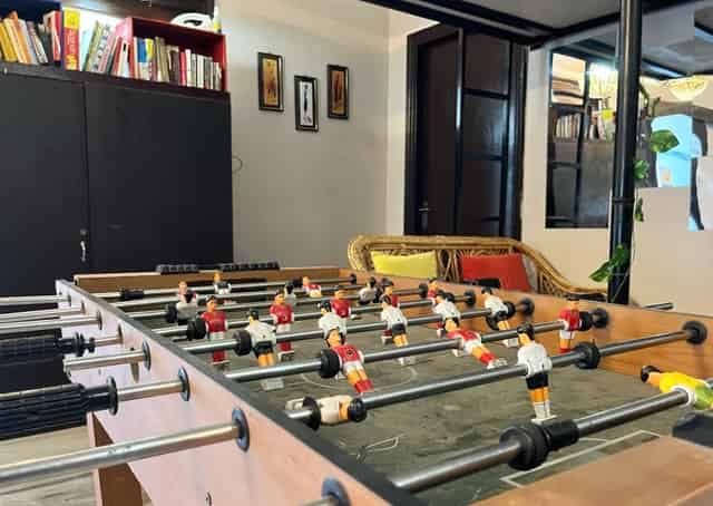 Gaming zone at Kolkata Backpackers Hostel