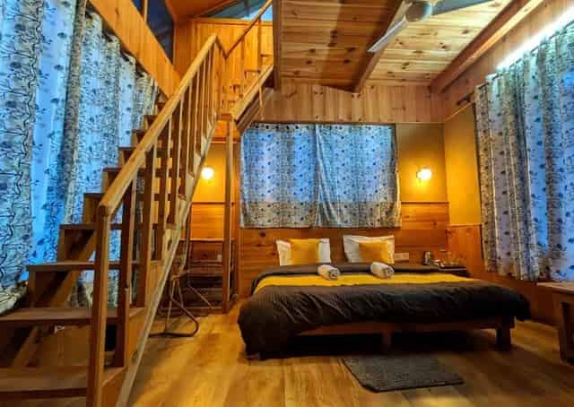 Room Interior at Tirthan Valley Eco Stay