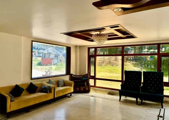 Seating area at Patnitop Retreat