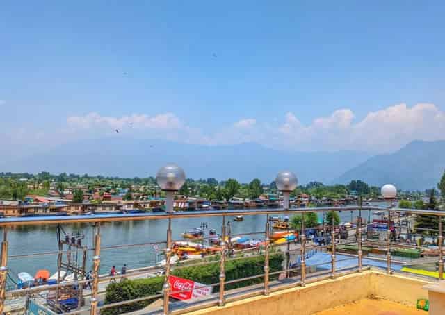 Lake view from rooftop at Srinagar Guest Inn
