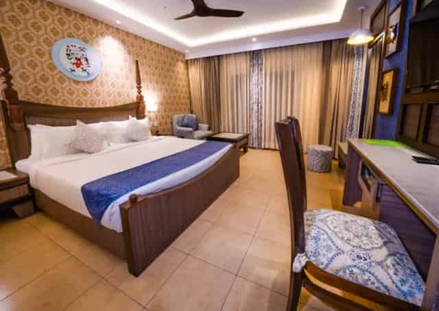 Room interior at Santiniketan Resort 