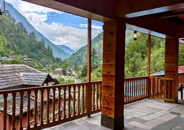 Mountain View From Tirthan Valley Homestay Balcony