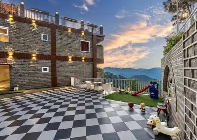 Seating area and Kid's Zone at Kasauli Retreat