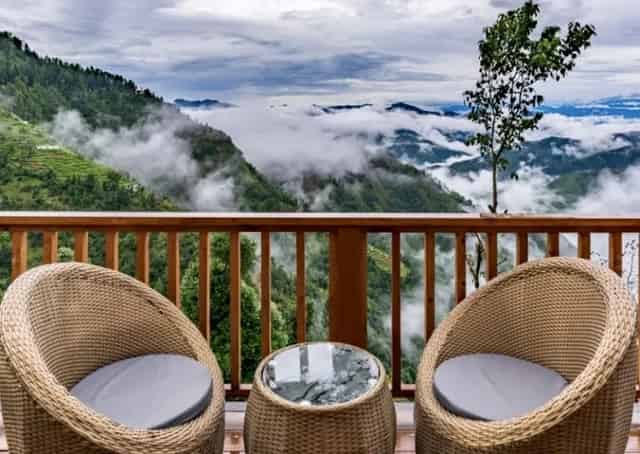Mountain View From Dhanolti Resort Balcony