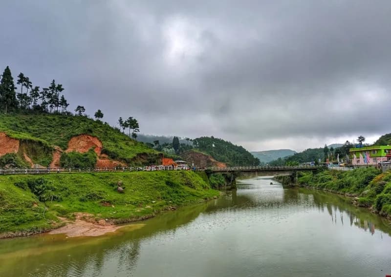 View from Umtyngar Riverside Resort
