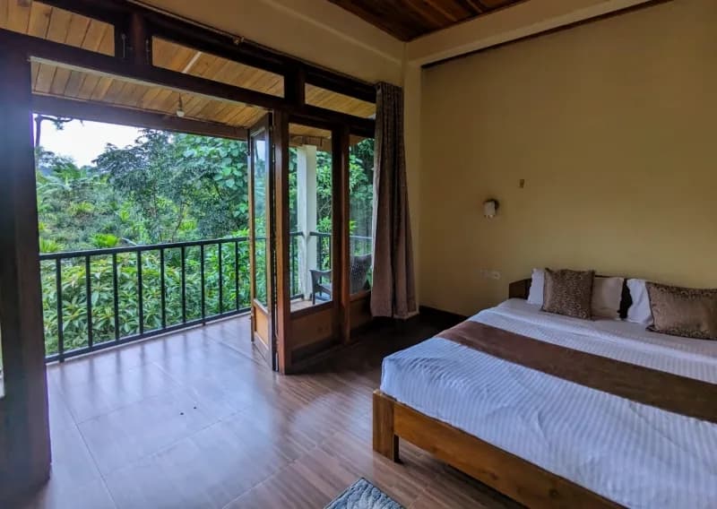 Room interior at Mawlynnong Guest Inn