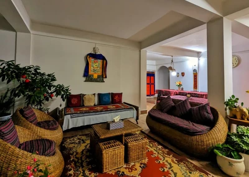Seating area at Bomdila Homestay