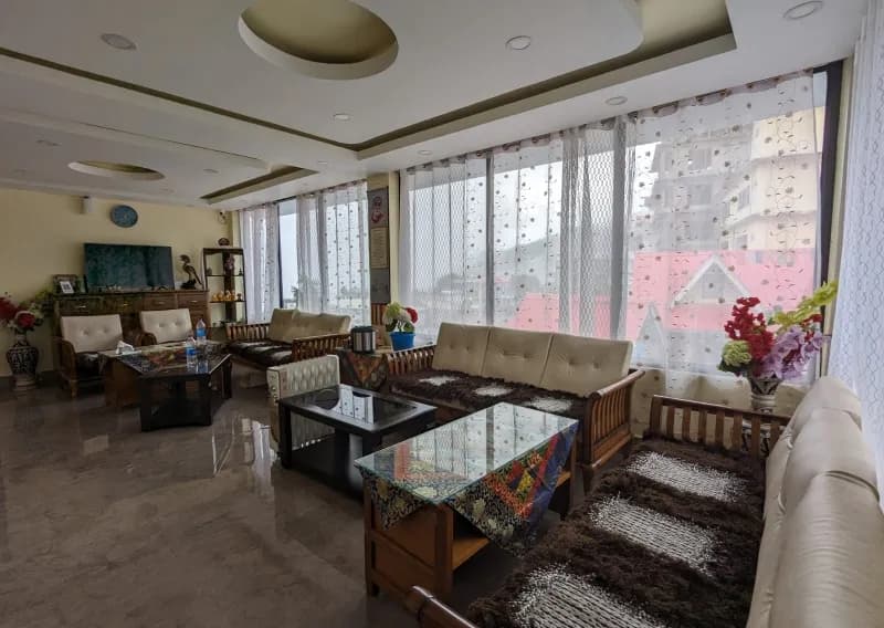 Seating area at Tawang Homestay