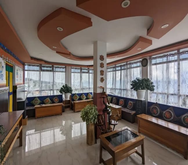 Seating area at Tawang Homestay