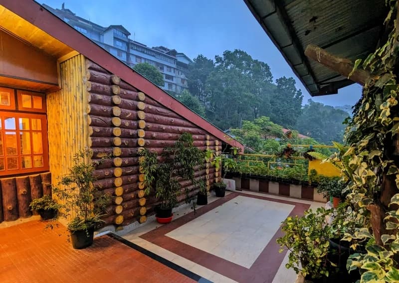 Rooftop view from Namchi Eco Stay