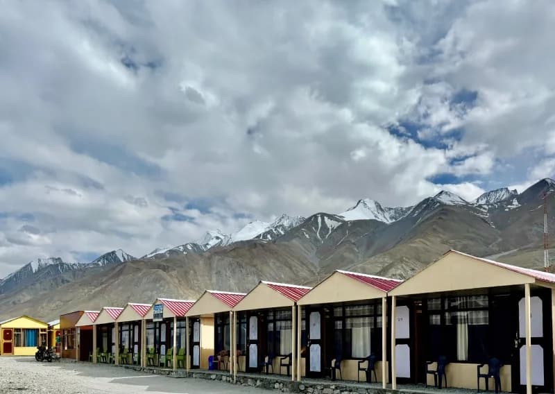 Outside view of Pangong Glamping ground