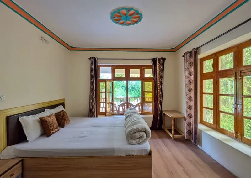 Standard Room Interior at Turtuk Retreat