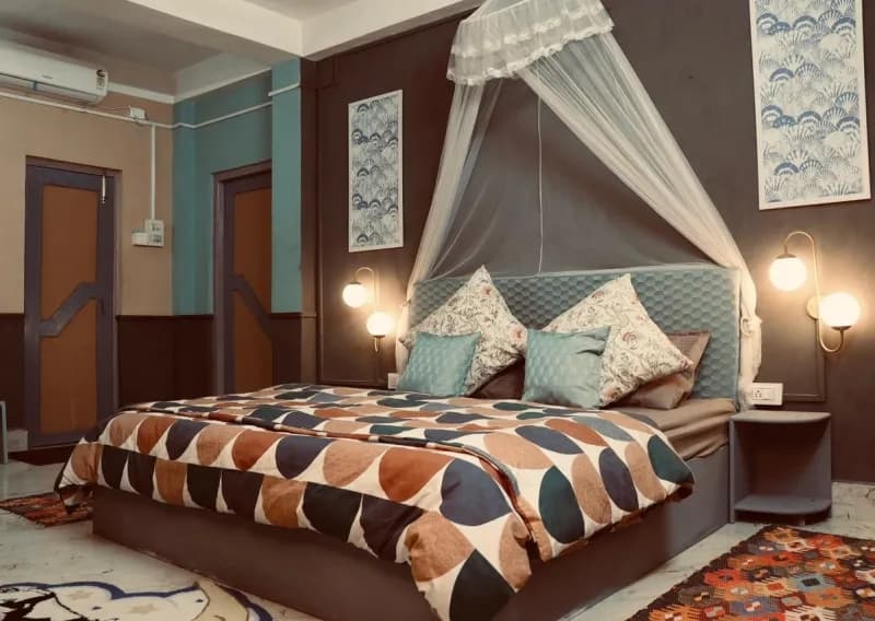 Double Bedded Room Interior at Siliguri Homestay