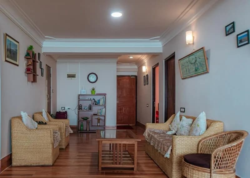 Seating area at Darjeeling Homestay