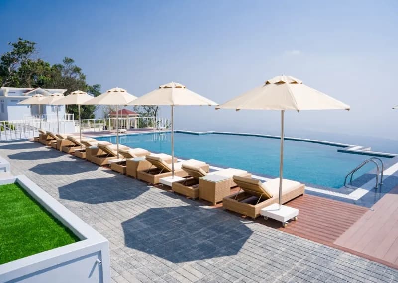 Swimming Pool area at Cherrapunji Resort