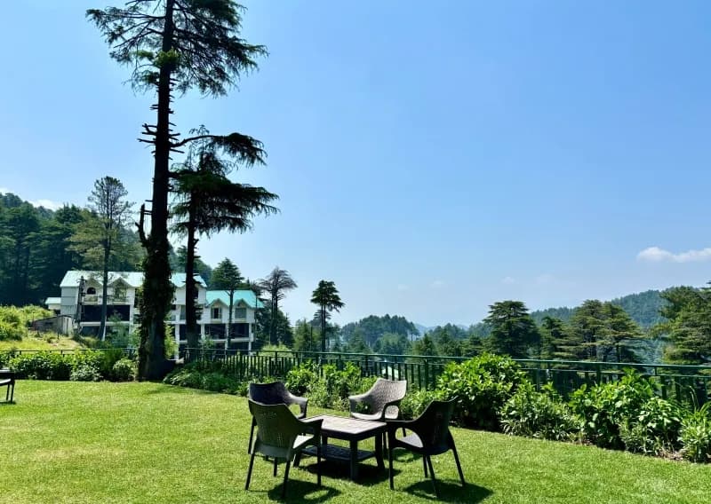 Seating area at Patnitop Retreat