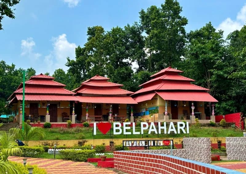 Mud House exterior at Belpahari Eco Stay