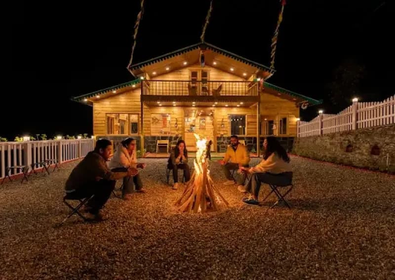 Pangot Retreat Campus With Campfire