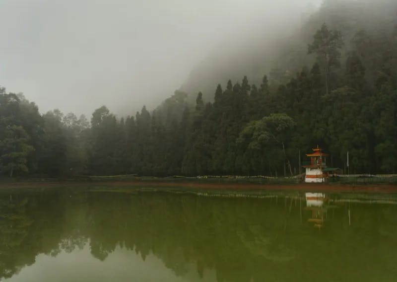 Beautiful lamapokhri lake view from izifiso stay 