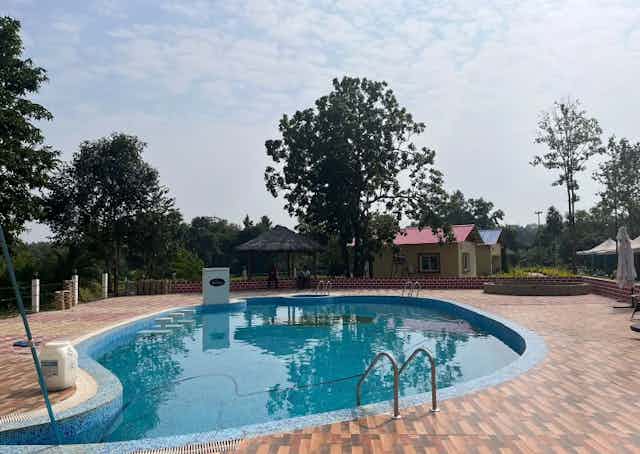 swimming pool area at Jhargram Eco Stay
